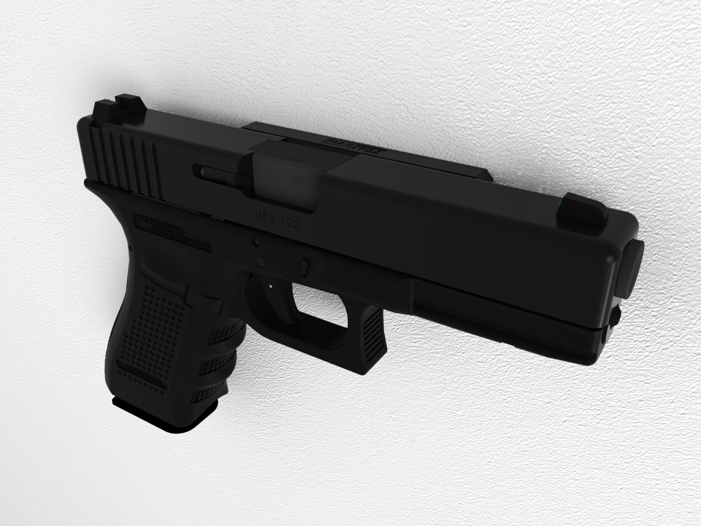 Magnetic Pistol Wall Mount - Low Profile