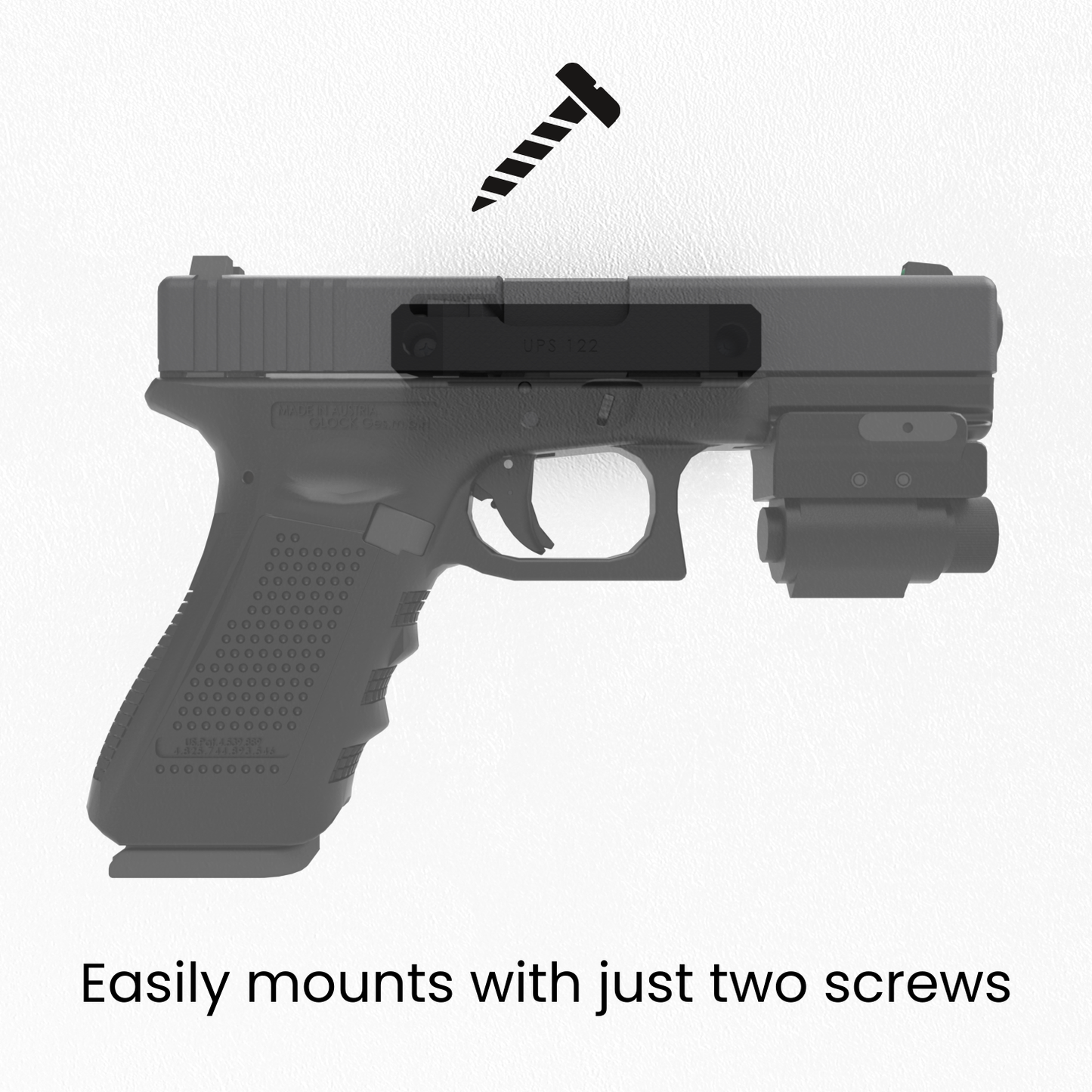 Magnetic Pistol Wall Mount - High Profile